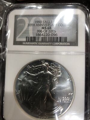 アクセサリー SILVER EAGLE
ASTATIC Tube of 20 - 1994 American Silver Eagle Coin - NGC Gem