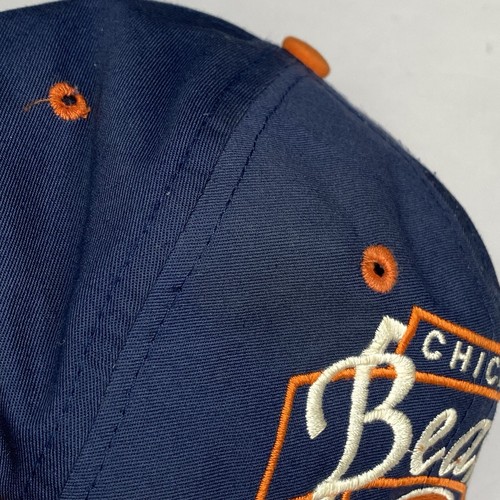 Vintage Chicago Bears TJJILI Spellout Snapback Hat Cap Team NFL Orange/Navy - Picture 23 of 23