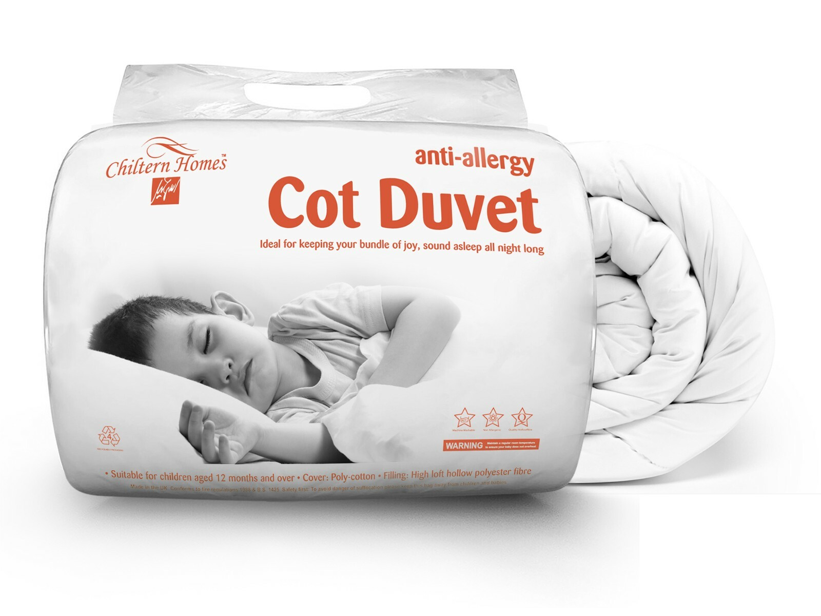 Nuovo set biancheria da letto bambini bambino anallergica lettino piumone 4,5, 7,5, 9 tog cuscino lettino foto 3