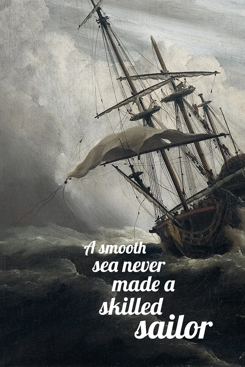A SMOOTH SEA never made a skilled sailor - Motivational Art Print Poster  Quote | eBay