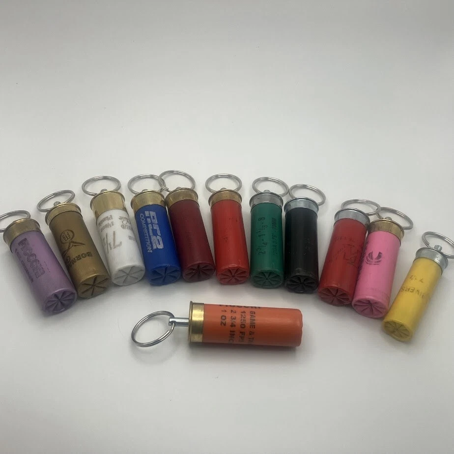 猎枪壳钥匙链,由真壳狩猎、陷阱和骨架射击制成 — 第 2/2 张图片