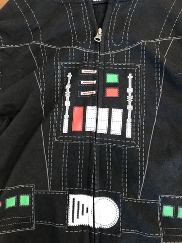 Star Wars darth vader zip up hoodie cape NWOT sz M boys Girls unisex Women - Picture 4 of 9