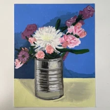 Original Still Life Painting: Acrylic on canvas board 11"x14"
