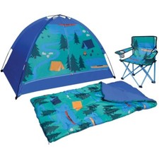 Crckt 3 Piece Kids Camping Set - Tent, Chair, Sleeping Bag