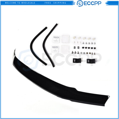 Glossy Black Hood Deflector Bug Shield For 2017+ Ford F250 F350 Super Duty
