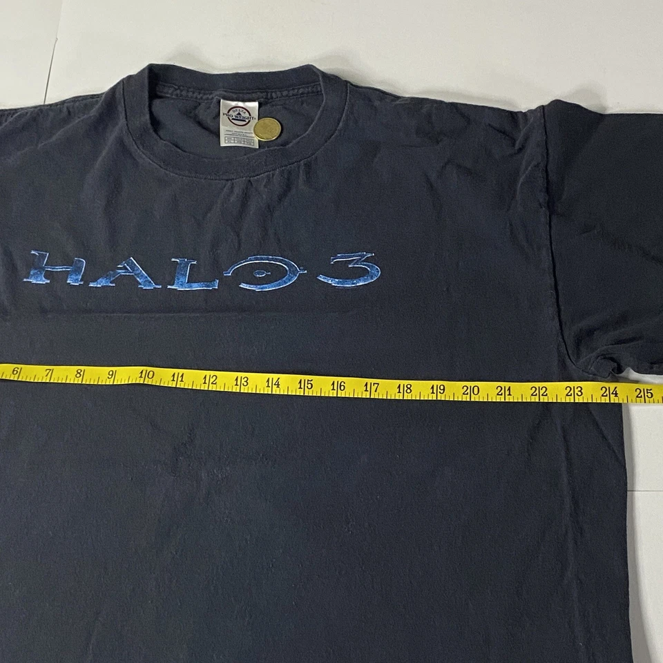 Camiseta Negra Vintage Y2K Halo 3 Logo Burbuja XL XG TG Original RARA Foto 4 de 4