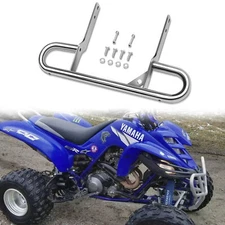 Rear Steel Grab Bar Bumper Rear Bracket Fits ATV Yamaha Raptor 660 660R Chrome