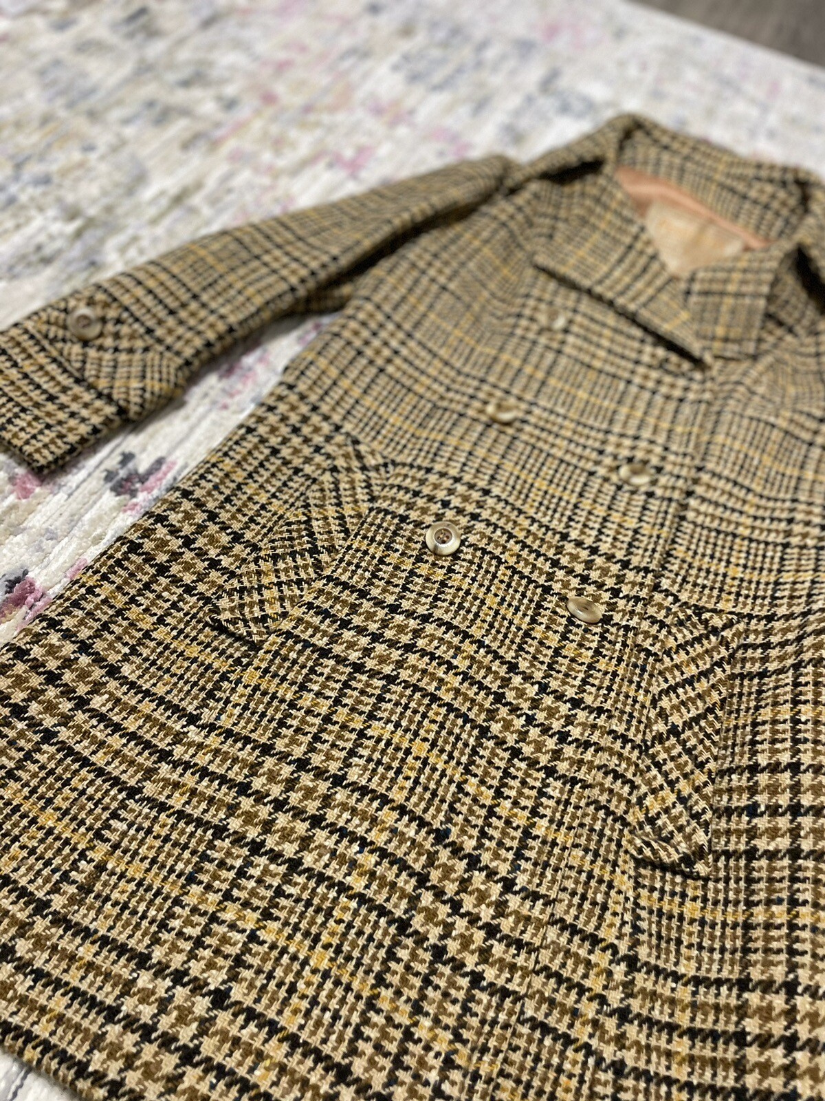 Vintage Pendleton Wool Houndstooth Double Breaste… - image 6