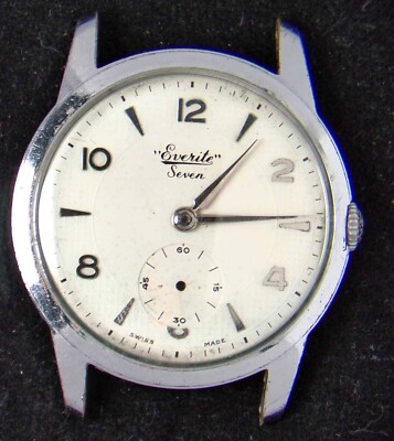 Everite Sub-Dial Herren Handaufzug Vintage Swiss Uhr -- Ersatzteile/Reparaturen
