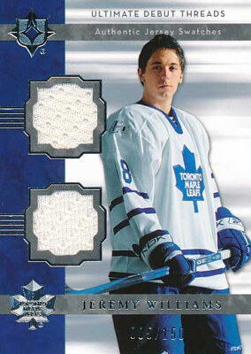 2006-07 UD Ultimate DEBUT THREADS #JW JEREMY WILLIAMS - x/150 - Maple Leafs