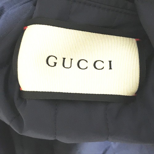 GUCCI Silvi Web Ribbon Felt Jacket Peacoat Navy 451131 - Picture 8 of 9