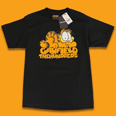 The Hundreds Mens Blue Garfield Stack Short Sleeve Pullover T-Shirt Size  Small