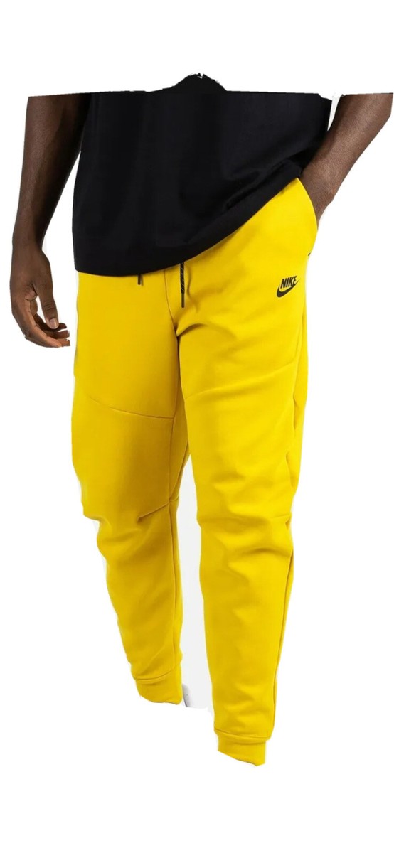 HOT Nike Tech Fleece Pants Yellow Nike Tech Fleece Joggers