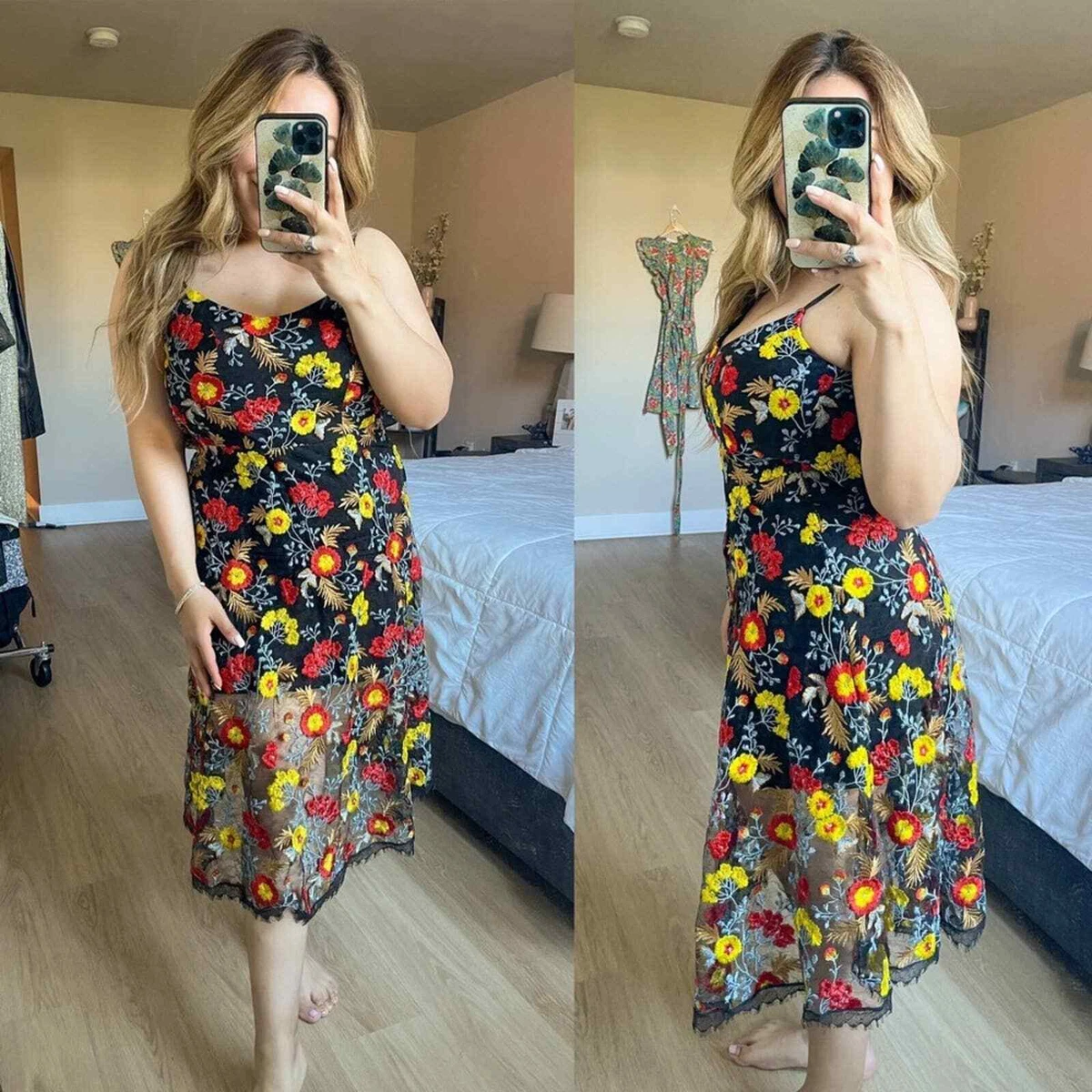 Dress the population embroidered clearance dress