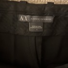 Armani Exchange Women Black Semi-dress Pants Size 4 With Side Zipper Pockets — photo 3