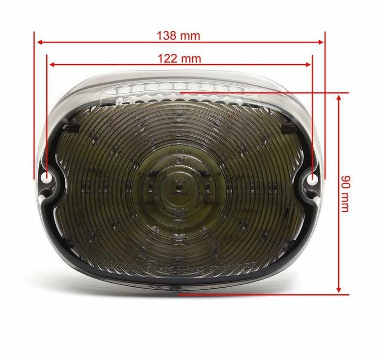 Fanale Posteriore Harley Davidson Fumè Sportster Touring Softail Dyna Omologato - Immagine 2 di 4