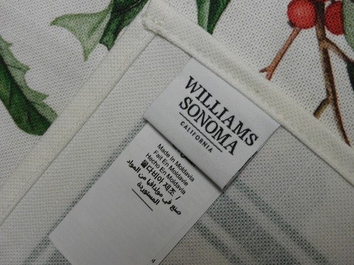 WILLIAM SONOMA WOODLAND BERRY 4 ASCIUGAMANI DA CUCINA - Foto 4 di 7