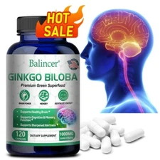 Balincer Ginkgo Biloba Extract 1000mg, 30 To 120 Caps - Gluten Free & Non-GMO