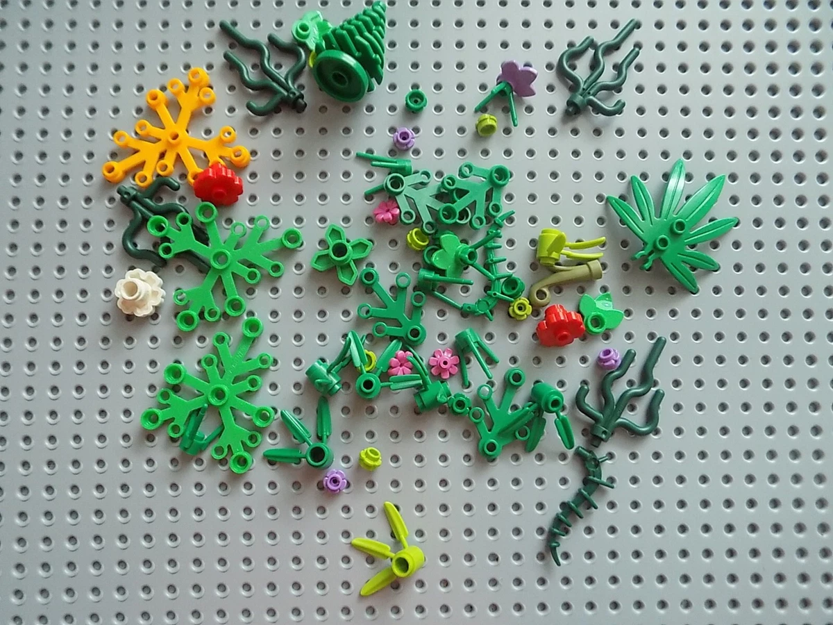 54 Pieces LEGO FOLIAGE PARTS Trees Bushes Plants Flowers Leaves Branches 8
