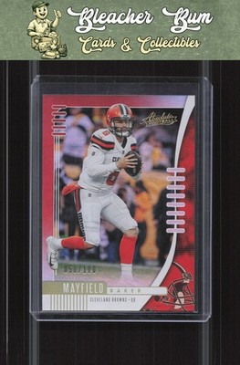 2019 Panini Absolute 19 Baker Mayfield Red Squares #/100