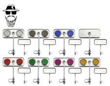 Pair Chrome Rectangle Rear View Bicycle Mirror Reflector Lowrider Beach Cruiser.