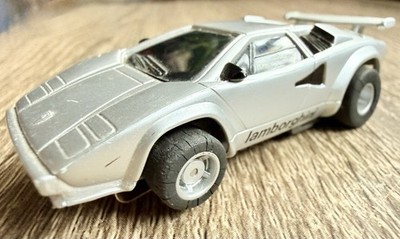 Tyco Magnum 440-X2 Lamborghini Silver HO Slot Car No. 8918