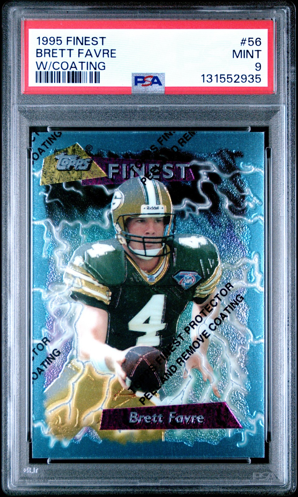 1995 FINEST W/COATING #56 BRETT FAVRE PSA 9