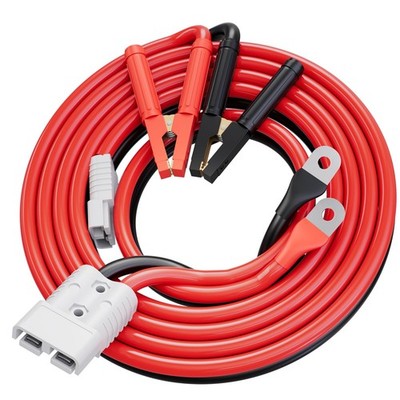 1 Gauge 30 FT Heavy Duty Jumper Cables for Car Battery 900Amp Quick Connect NEW