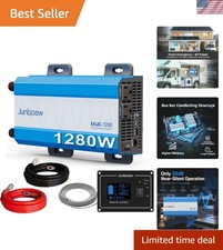 1280W Pure Sine Wave Inverter - Complete Package with LCD Remote Dual AC