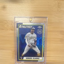 Topps Update 1990 Chrome Silver Pack Denzel Clarke RC /150 Athletics #U90C-9
