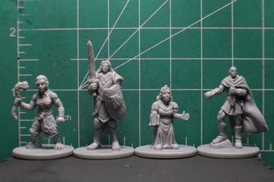 4 plastic RPG miniatures NPC or PLAYER CHARACTERS #2