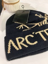 Arc'teryx Bird Word Toque Beanie Hat Black Void Wool Ski Winter Cap NWT