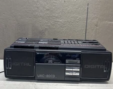 Vintage 80s Seiko Instruments WKC-80CD AM/FM Dual Cassette CD Boombox Tested