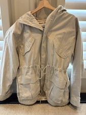 Aritzia TNA Field Jacket Hooded Ecru Color Women Medium EUC