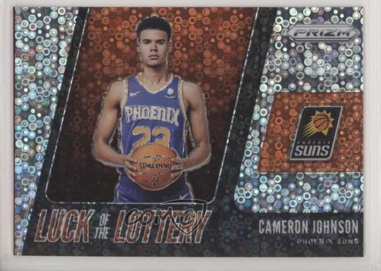 2019 Panini Prizm Luck of the Lottery Fast Break Cameron Johnson Rookie RC kt4