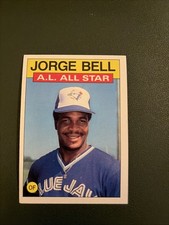 1986 Topps #718 Jorge Bell Card Toronto Blue Jays NM