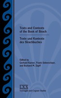 Gerhard Karner (U. A.) | Texts And Contexts Of The Book Of Sirach / Texte Und...