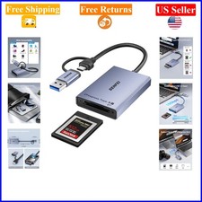 Grey CFexpress Type B Card Reader with USB 3.2 Gen 2, 10Gbps, 2-in-1 USB-C  ...