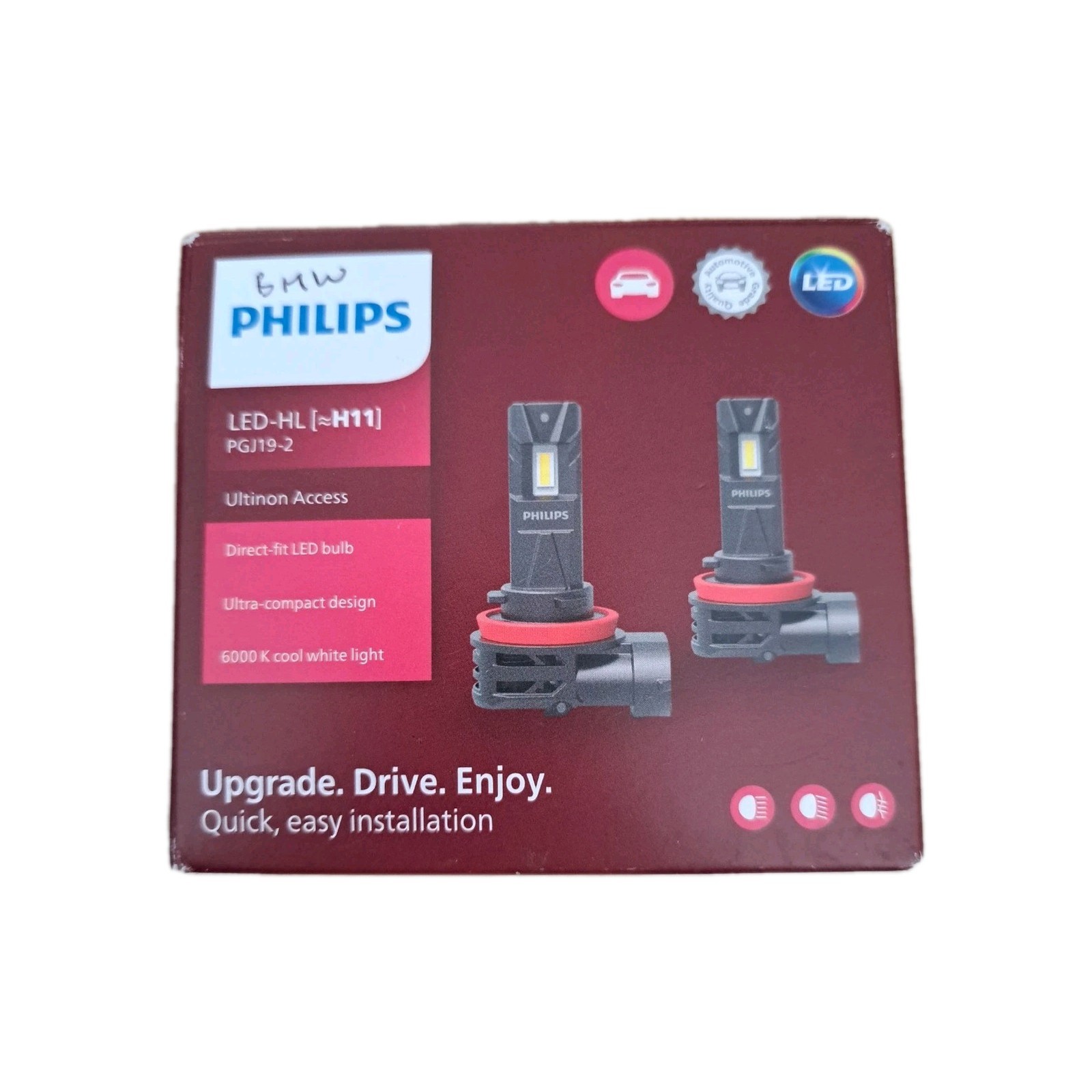 Philips Ultinon Access LED car headlight bulb (H11), ultra-compact direct-fit