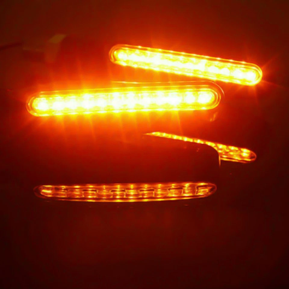 Luces intermitentes indicadoras de giro LED amarillas para motocicleta para Suzuki DRZ400SM Foto 2 de 4