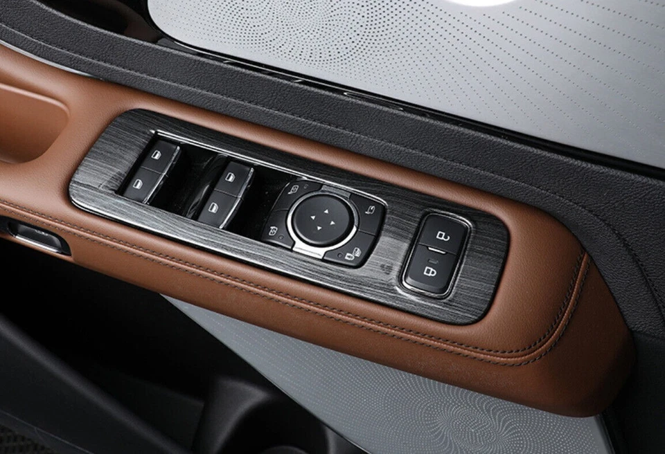 Panel de interruptor de bloqueo de elevación de ventana de tablero de grano de pluma para Lincoln Aviator 2020-2023 Foto 2 de 3