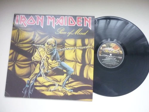 IRON MAIDEN "PIECE OF MIND" 1983 UK PRESS EMA 800 - A-2 U - B-2 U EX CONDITION