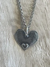 NEW Jes MaHarry for Sundance Always Heart Sterling Silver Charm & 20”  Necklace