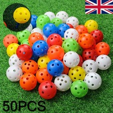 50 Pcs mixed Airflow Hollow Perforated Plastic Golf Practice Training Balls 42mm