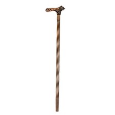 Hand carved wolf wooden walking stick for men women walking cane Christmas gf B5