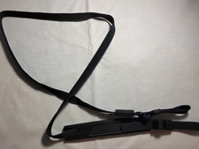 GENUINE MINOLTA 35mm CAMERA NECK/SHOULDER STRAP-Black with blue stripe.