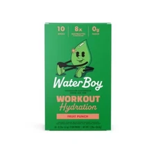 Waterboy Workout Hydration Dietary Supplement Powder - Fruit Punch - 10ct