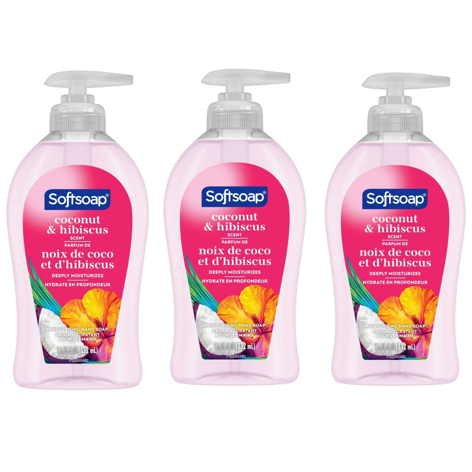 3 Pack Softsoap Coconut & Hibiscus Moisturizing Hand Soap 11.25 oz