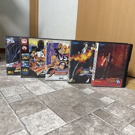 SNK Neo Geo AES Console Box Manual 5 Games KOF 94 95 96 Tested Japan