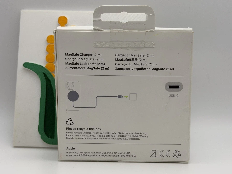 Carregador Magsafe GENUÍNO Apple 25W com Cabo Tecido (2m) para iPhone (Nova Versão) - Imagem 2 de 4